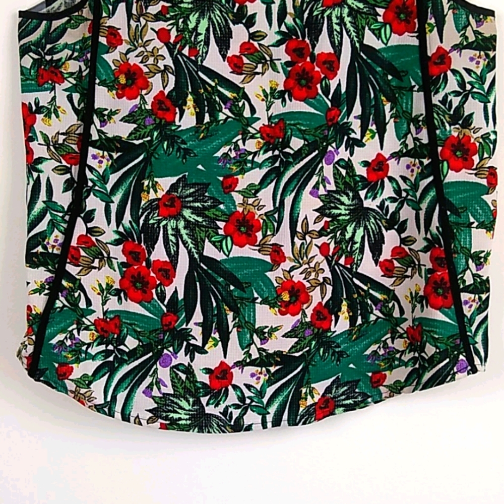 Tropical Floral Tank Top L - Picture 7 of 8